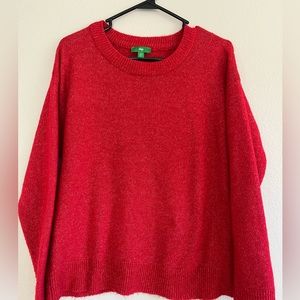 Red marled sweater